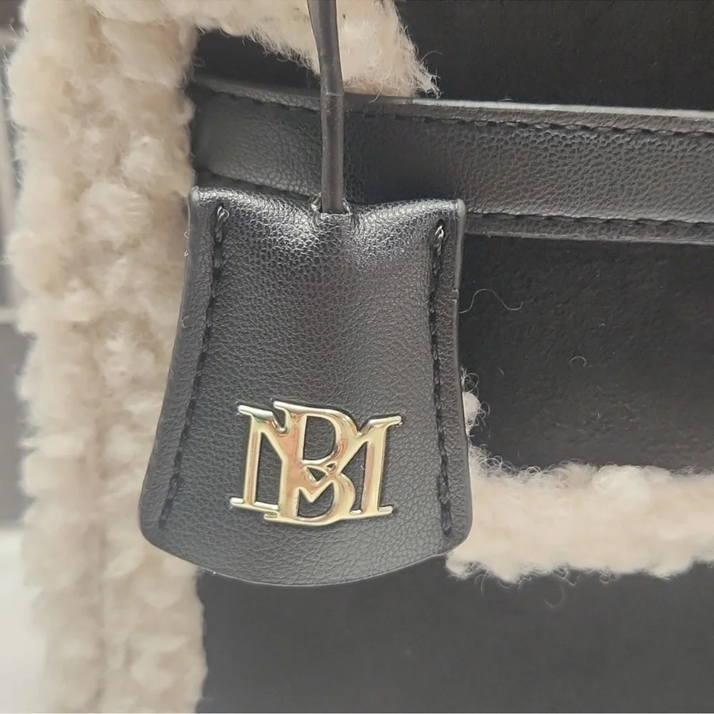 Badgley Mischka Fur Border Satchel Retail $159 NWT - Picture 5 of 12